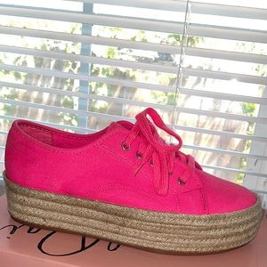 Wild pair hot pink shoes